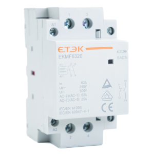 Contactor 2 pole, Aux. Contact, DIN-Rail, 63A